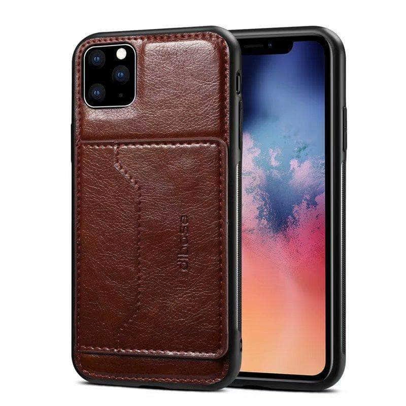 Luxury High Quality Wallet Credit Card Slot Leather Back Cover Case For iPhone 11 Pro Max Case - CaseBuddy