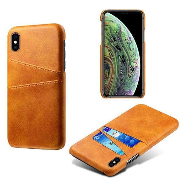 CaseBuddy Australia Casebuddy For iPhone 13 / Khaki Luxury iPhone 13 & 13 Pro Card Holder Case