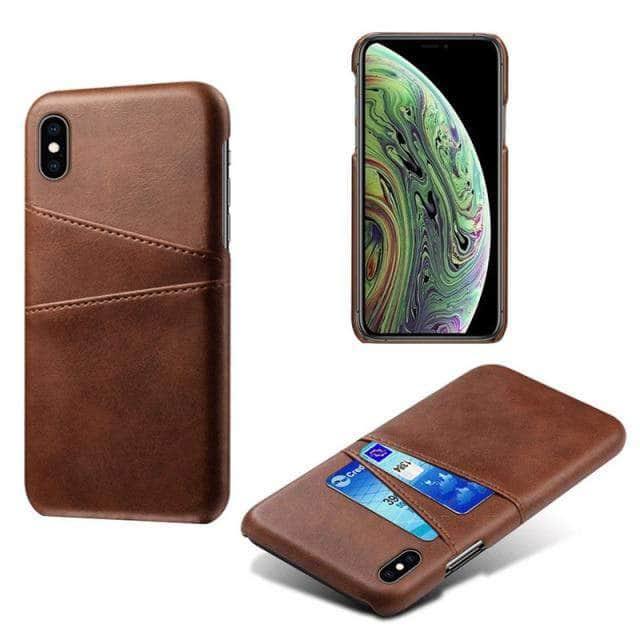 CaseBuddy Australia Casebuddy For iPhone 13 Mini / Brown Luxury iPhone 13 Mini Card Holder Case