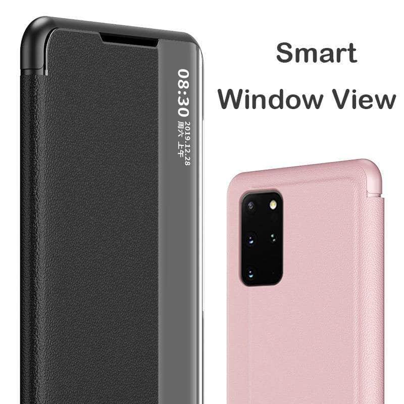 CaseBuddy Australia Casebuddy Luxury Smart Clear Window View S21 Flip Cover