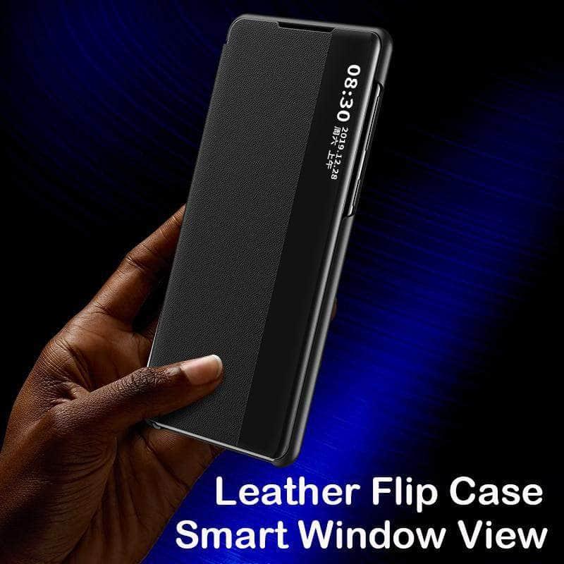 CaseBuddy Australia Casebuddy Luxury Smart Clear Window View S21 Flip Cover