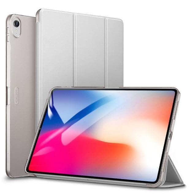 Magnetic Flip iPad Pro 12.9 2018 Ultra Slim Transparent Back Tri-fold Smart Cover