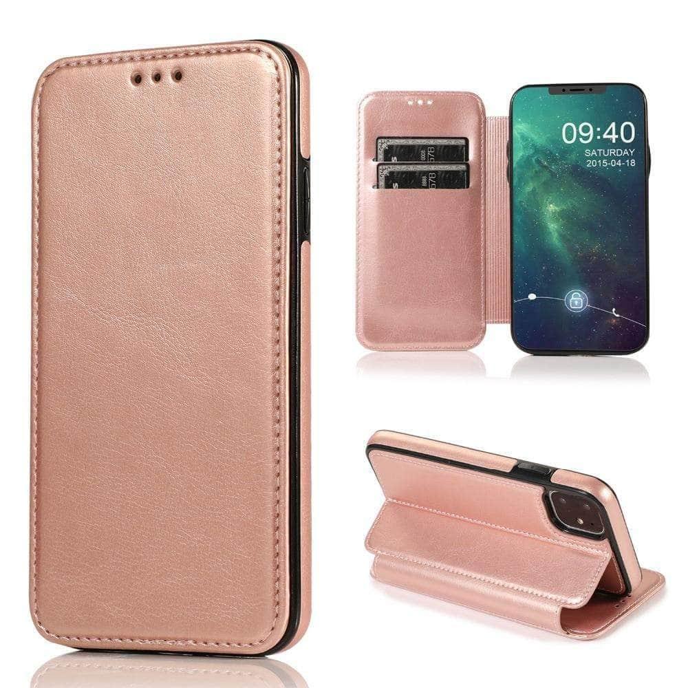 Magnetic Flip Leather Case iPhone Card Slots Wallet