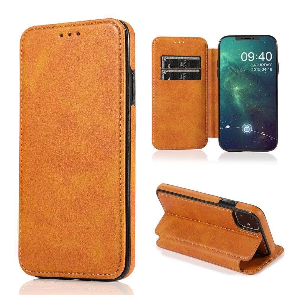 Magnetic Flip Leather Case iPhone Card Slots Wallet