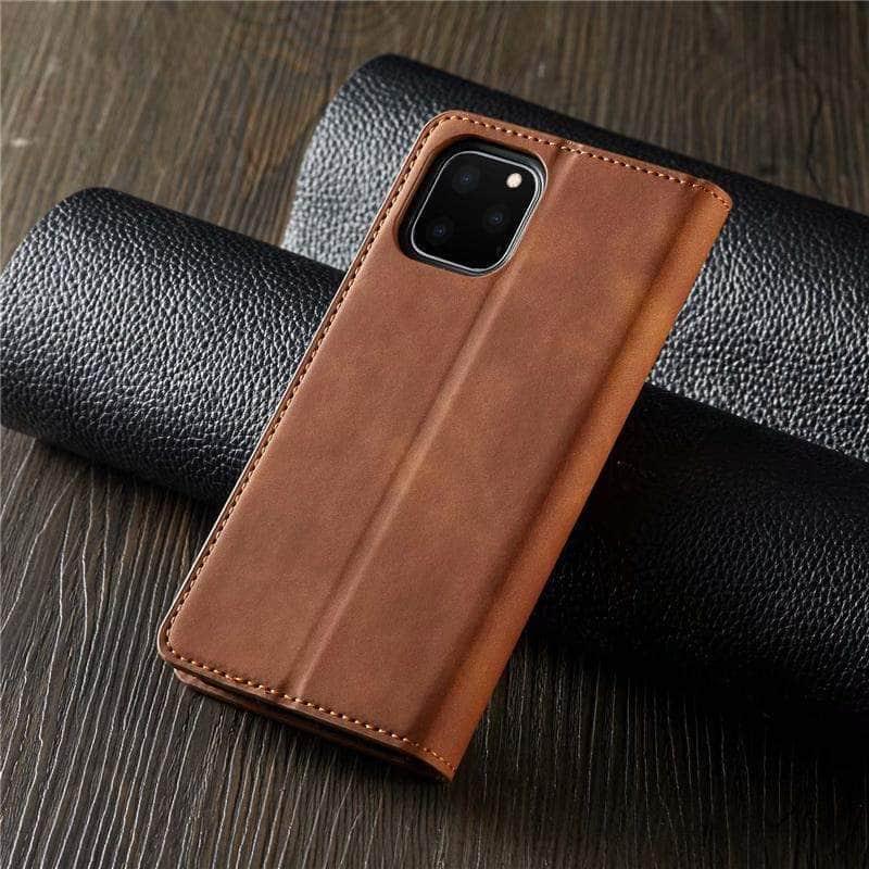 CaseBuddy Casebuddy Magnetic Leather Flip Phone Case Apple iPhone 11 Luxury Wallet Cover Anti-knock  Fashion Business