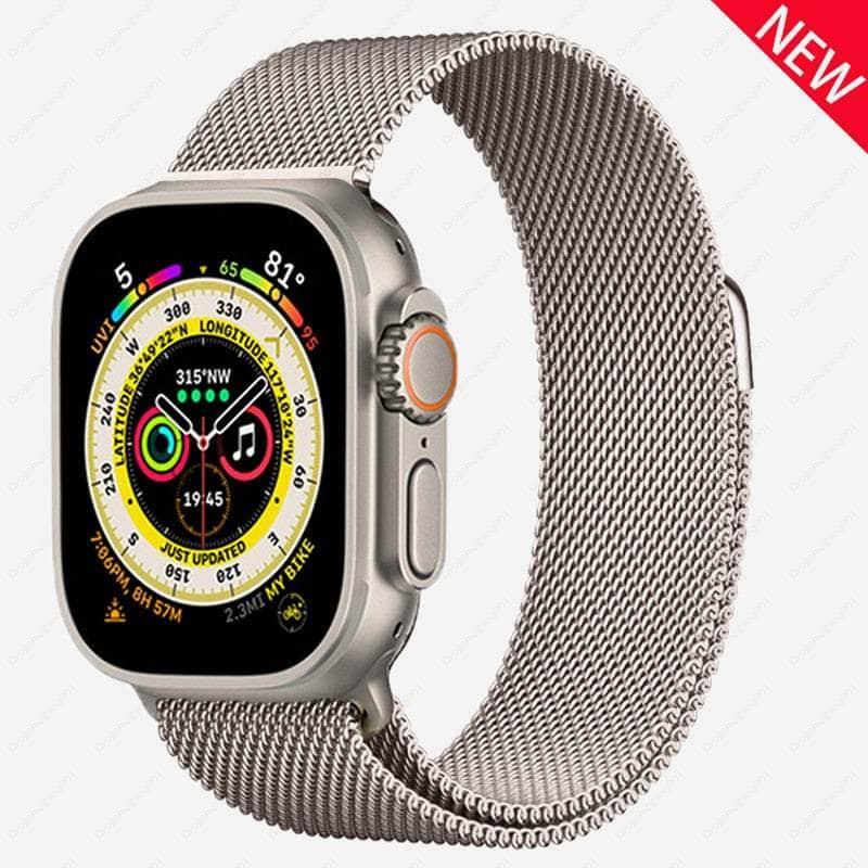 Casebuddy starlight / 42mm -44mm-45mm-49mm Magnetic Strap Apple Watch Ultra 8 7 6 SE 5 4 3