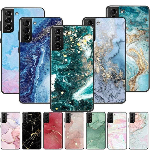 CaseBuddy Australia Casebuddy Marble Soft Silicone Back S22 Cover