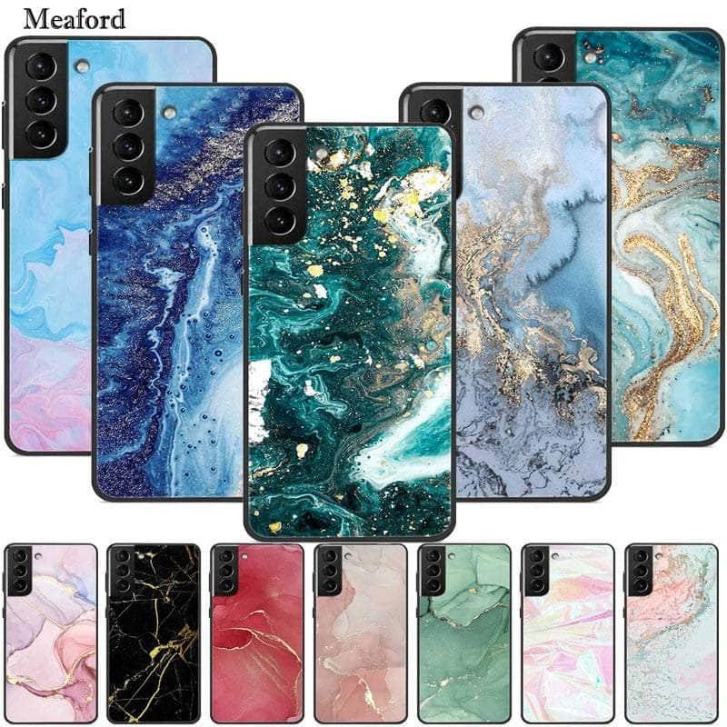 CaseBuddy Australia Casebuddy Marble Soft Silicone Back S22 Cover