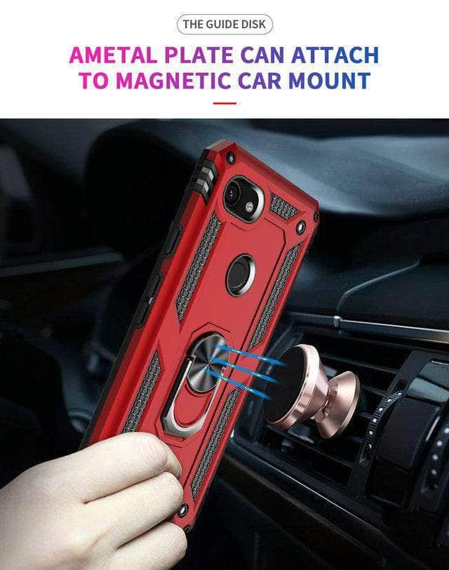 Metal Ring Google Pixel 3A XL  Back Cover Magnet Car Phone Holder - CaseBuddy