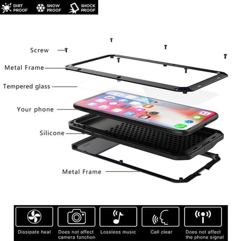 CaseBuddy Australia Casebuddy Metal Soft Silicone iPhone 13 Pro Max Full Protective Bumper Cover