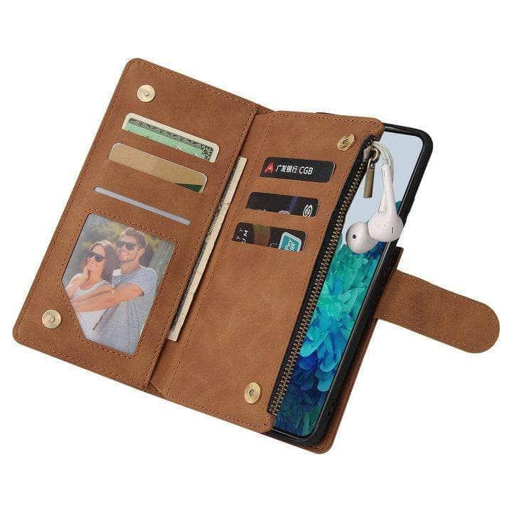 CaseBuddy Australia Casebuddy Multifunction Leather Wallet Zipper Galaxy S21 Case