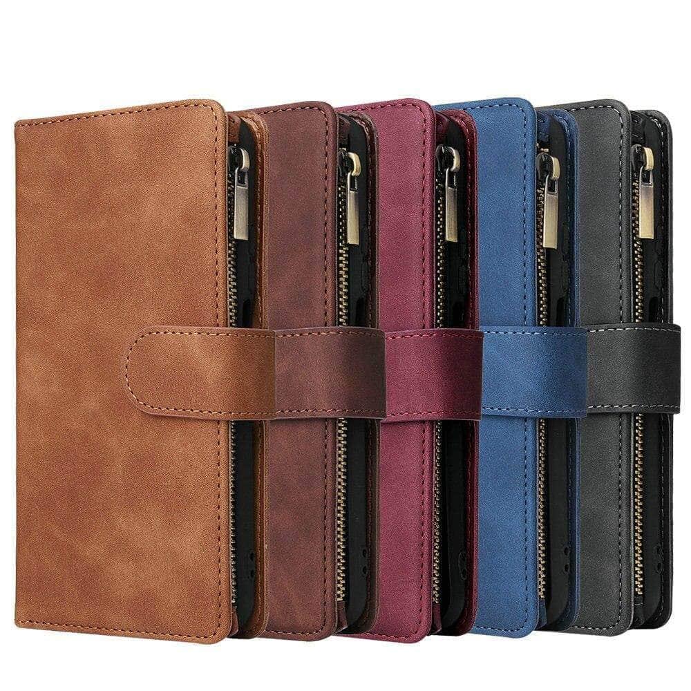 CaseBuddy Australia Casebuddy Multifunction Leather Wallet Zipper Galaxy S21 Case