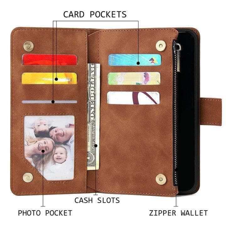 CaseBuddy Australia Casebuddy Multifunction Leather Wallet Zipper Galaxy S21 Case