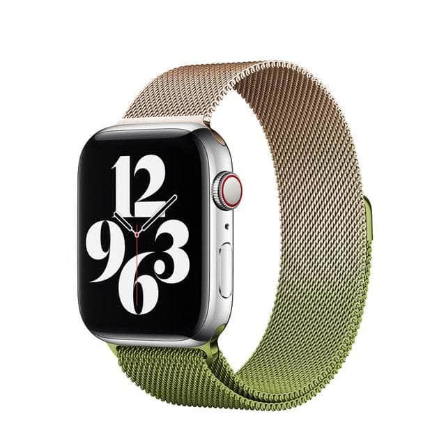 CaseBuddy Australia Casebuddy Gradientgolden green / 42mm 44mm 45mm Nylon Loop Watch Strap Apple Watch 38/40/41mm 42/44/45mm Band