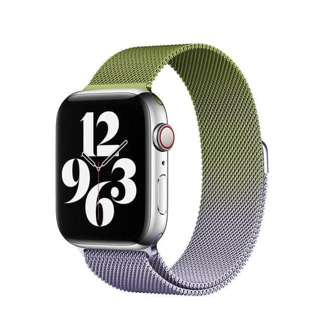 CaseBuddy Australia Casebuddy Gradientpurple green / 42mm 44mm 45mm Nylon Loop Watch Strap Apple Watch 38/40/41mm 42/44/45mm Band