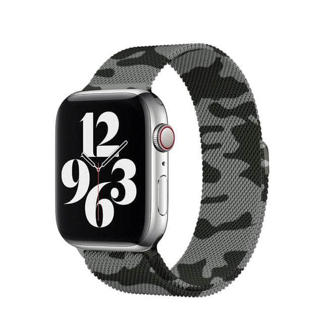 CaseBuddy Australia Casebuddy Camouflage gray / 42mm 44mm 45mm Nylon Loop Watch Strap Apple Watch 38/40/41mm 42/44/45mm Band