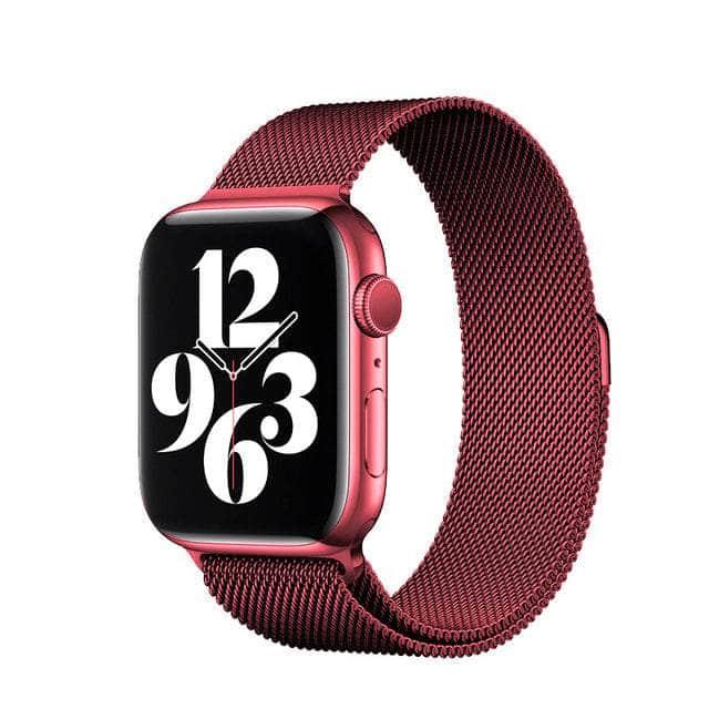 CaseBuddy Australia Casebuddy Rose red / 42mm 44mm 45mm Nylon Loop Watch Strap Apple Watch 38/40/41mm 42/44/45mm Band