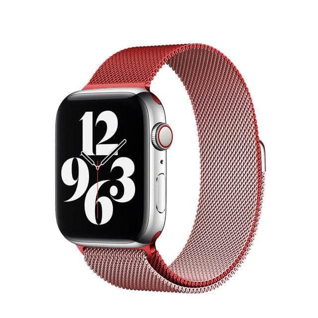 CaseBuddy Australia Casebuddy Red powder / 42mm 44mm 45mm Nylon Loop Watch Strap Apple Watch 38/40/41mm 42/44/45mm Band