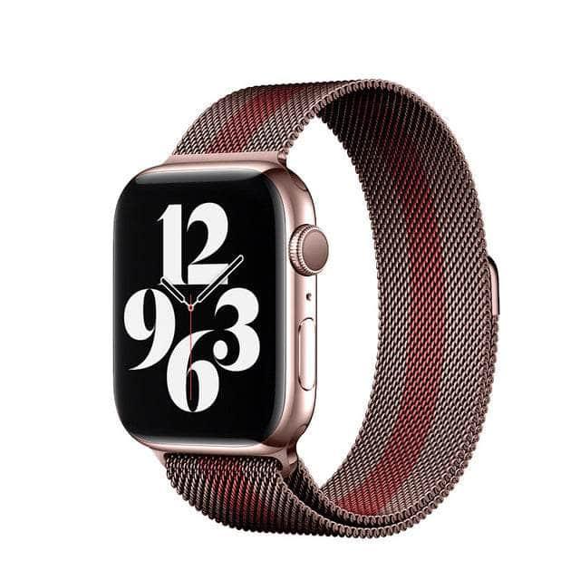 CaseBuddy Australia Casebuddy pink red / 42mm 44mm 45mm Nylon Loop Watch Strap Apple Watch 38/40/41mm 42/44/45mm Band