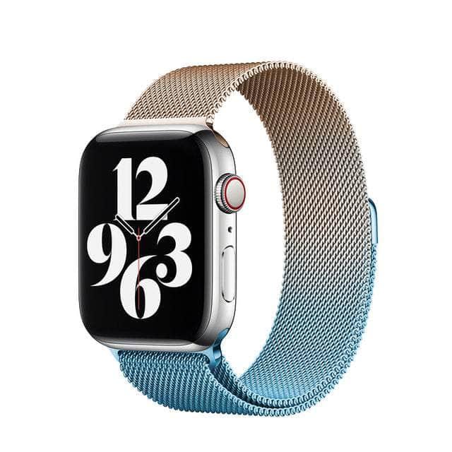 CaseBuddy Australia Casebuddy Gradient gold blue / 42mm 44mm 45mm Nylon Loop Watch Strap Apple Watch 38/40/41mm 42/44/45mm Band