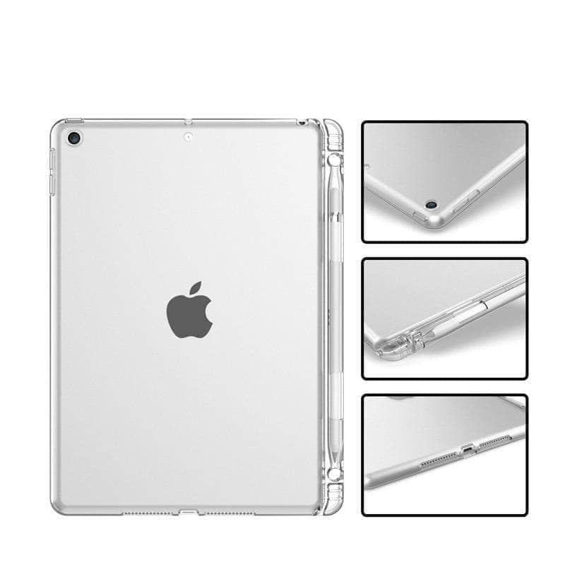 CaseBuddy Australia Casebuddy Pencil Holder Back Case iPad Air 5 2022 TPU Silicone Transparent