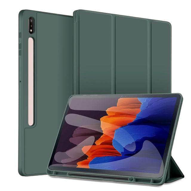 CaseBuddy Australia Casebuddy darkgreen / S8 Plus 12.4 inch Pencil Holder Galaxy Tab S8 Plus 12.4 X800 Cover