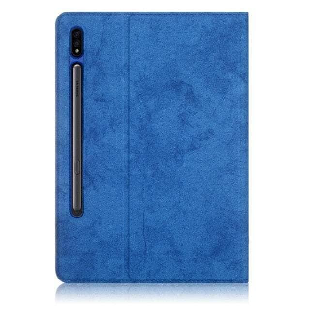 CaseBuddy Australia Casebuddy Dark blue / S8 SM-X700 SM-X706 Pencil Holder Leather Galaxy Tab S8 11 X700 Cover