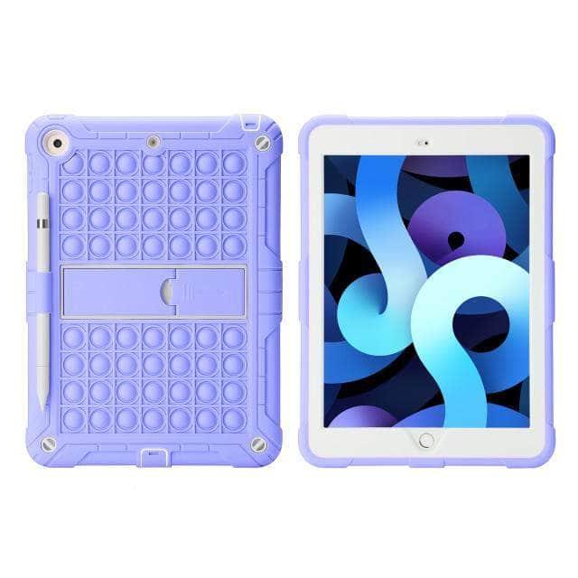 CaseBuddy Australia Casebuddy Purple / ipad 9th(2021)10.2 Pop Push It iPad 9 Bubble Non-toxic Soft Silicone Stand