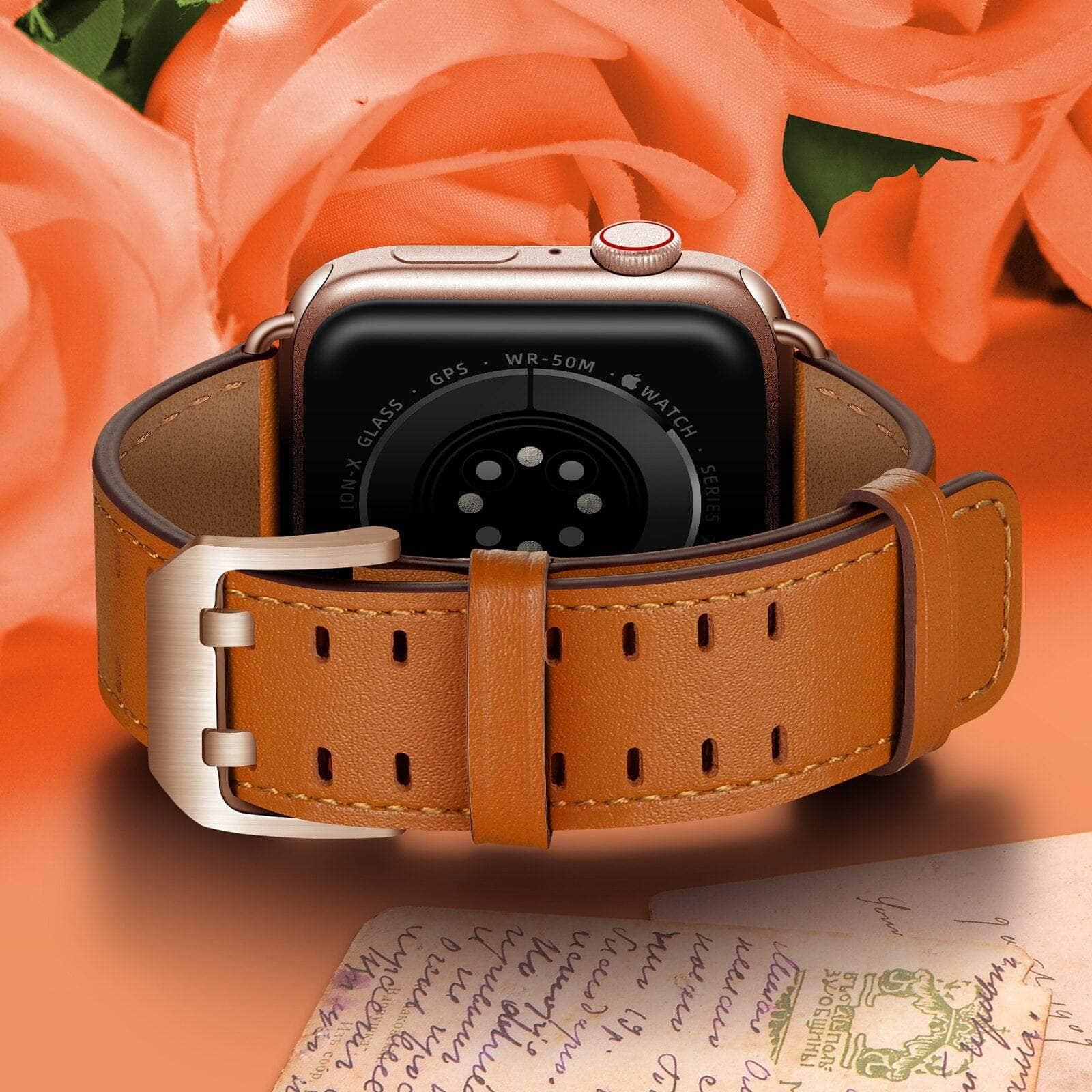 Casebuddy Premium Apple Watch Leather Strap