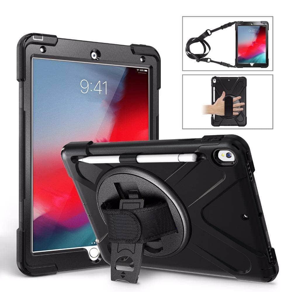 CaseBuddy Casebuddy Premium Armor Shockproof Hand Shoulder Strap Case iPad Air 3 2019 with Pencil Holder