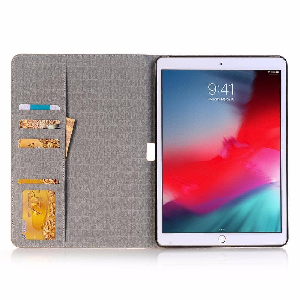 Premium Leather Look Cross Pattern Case iPad Air 3 2019 Smart Sleep Awake - CaseBuddy