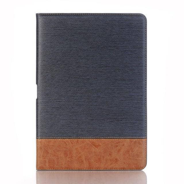 Premium Leather Look Cross Pattern Case iPad Air 3 2019 Smart Sleep Awake - CaseBuddy