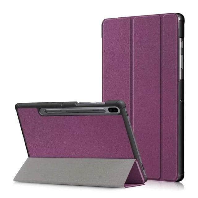 PU Leather Case Samsung Galaxy Tab S6 10.5 SM-T860 SM-T865 Stand Smart Cover - CaseBuddy