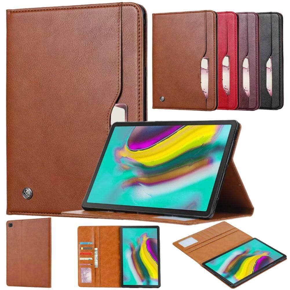 PU Leather Flip Stand Samsung Galaxy Tab A 8.0 2019 S-Pen SM-T290 SM-T295 Lightweight Card Slot Case - CaseBuddy