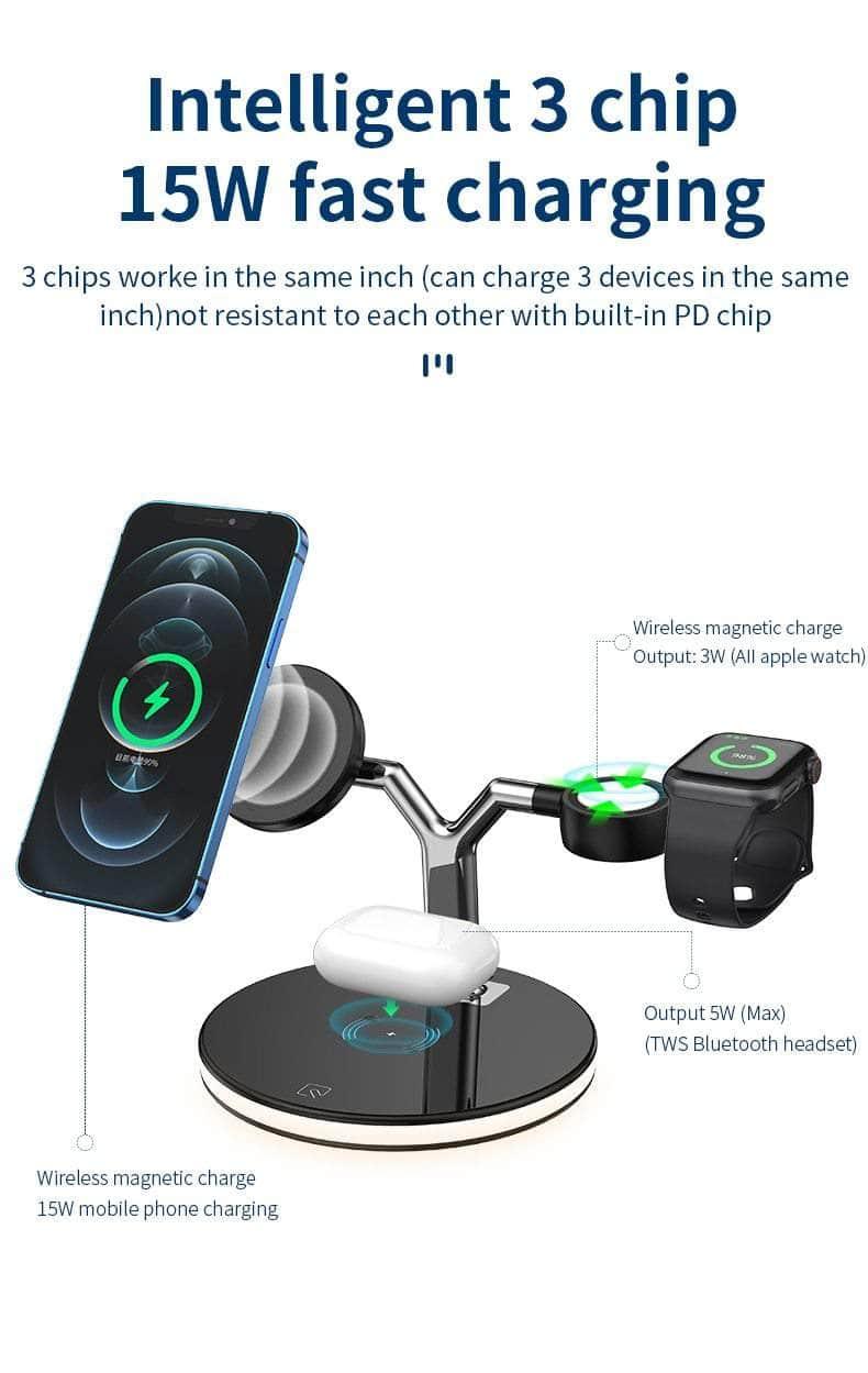 CaseBuddy Australia Casebuddy Qi Wireless Quick Charger Stand Magsafe 3 in 1