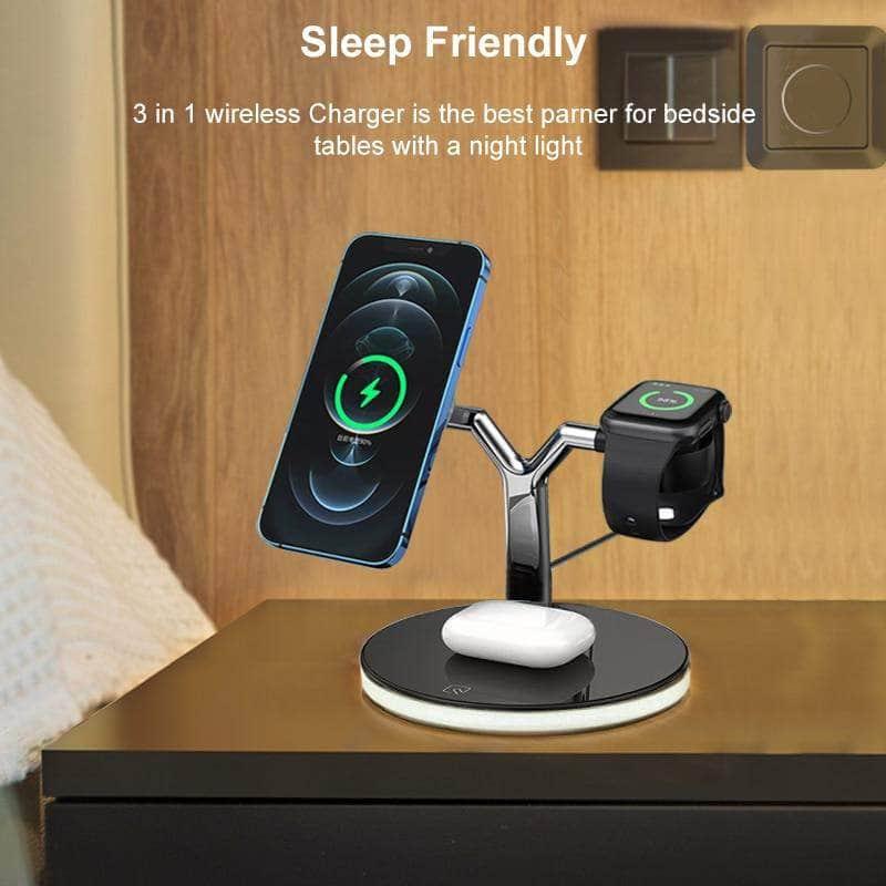 CaseBuddy Australia Casebuddy Qi Wireless Quick Charger Stand Magsafe 3 in 1