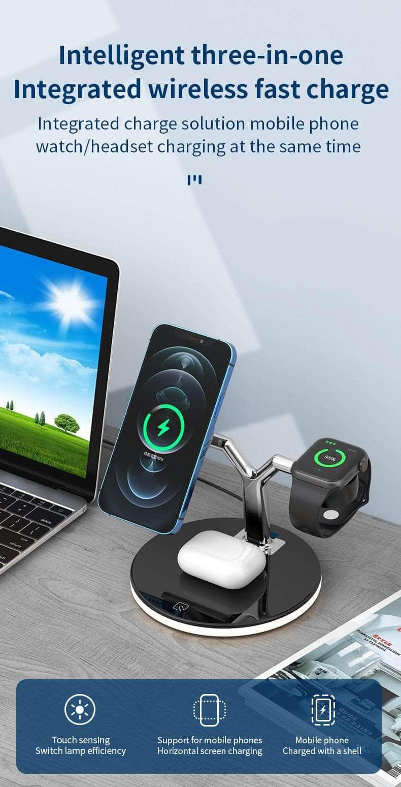 CaseBuddy Australia Casebuddy Qi Wireless Quick Charger Stand Magsafe 3 in 1