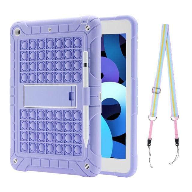 CaseBuddy Australia Casebuddy Purple / ipad 10.2 7th 8th Rainbow Bubble Silicone iPad 7 & 8 Case Anti-Anxiety Stress Relief