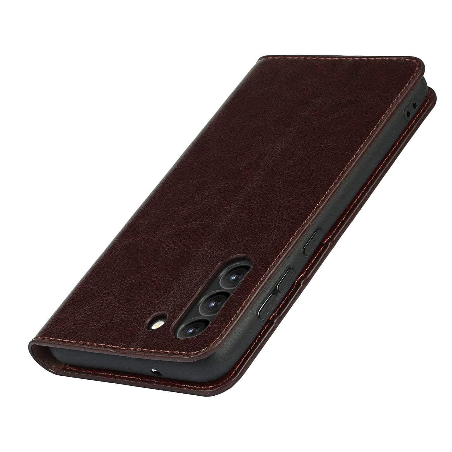 CaseBuddy Australia Casebuddy Real Genuine Leather Flip S22 Cover Credit Card Holder