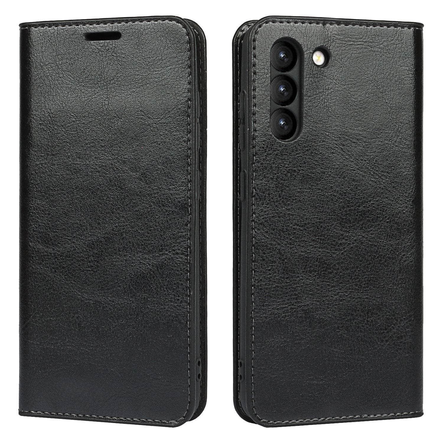 CaseBuddy Australia Casebuddy Real Genuine Leather Flip S22 Ultra Cover Credit Card Holder