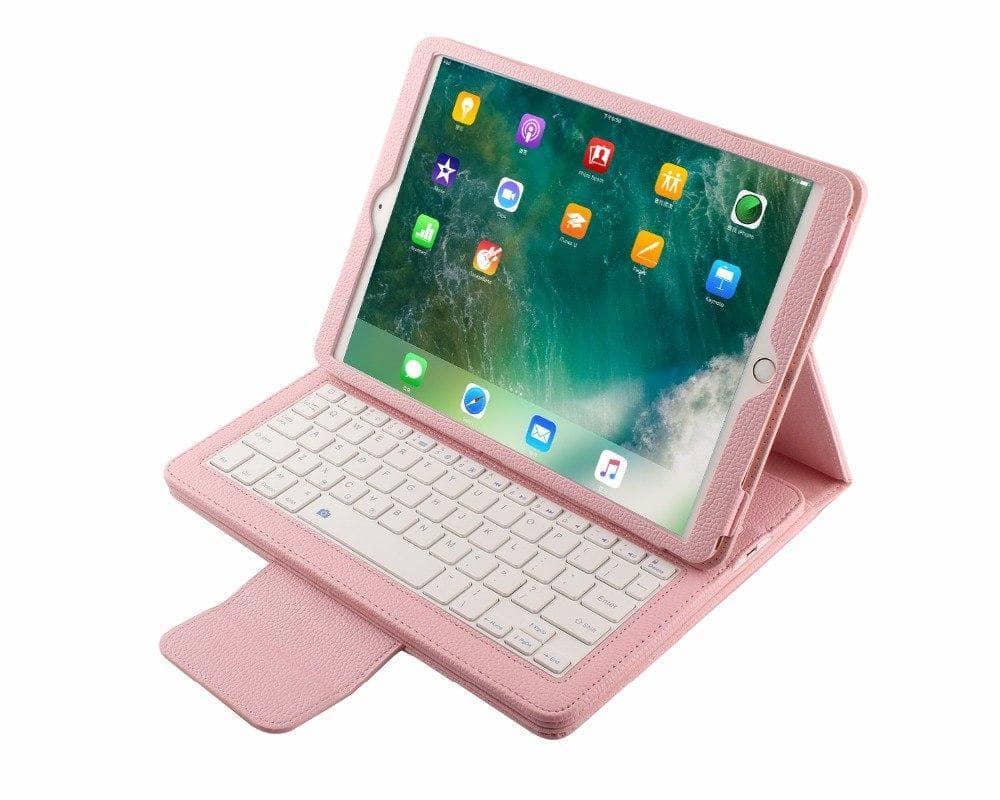 Removable Wireless Bluetooth Keyboard Leather Look Case iPad Air 3 2019 - CaseBuddy