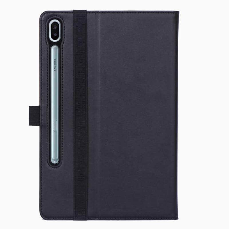 Retro Leather Case Galaxy Tab S6 10.5" T865 T860 Business Handheld Card Stand - CaseBuddy