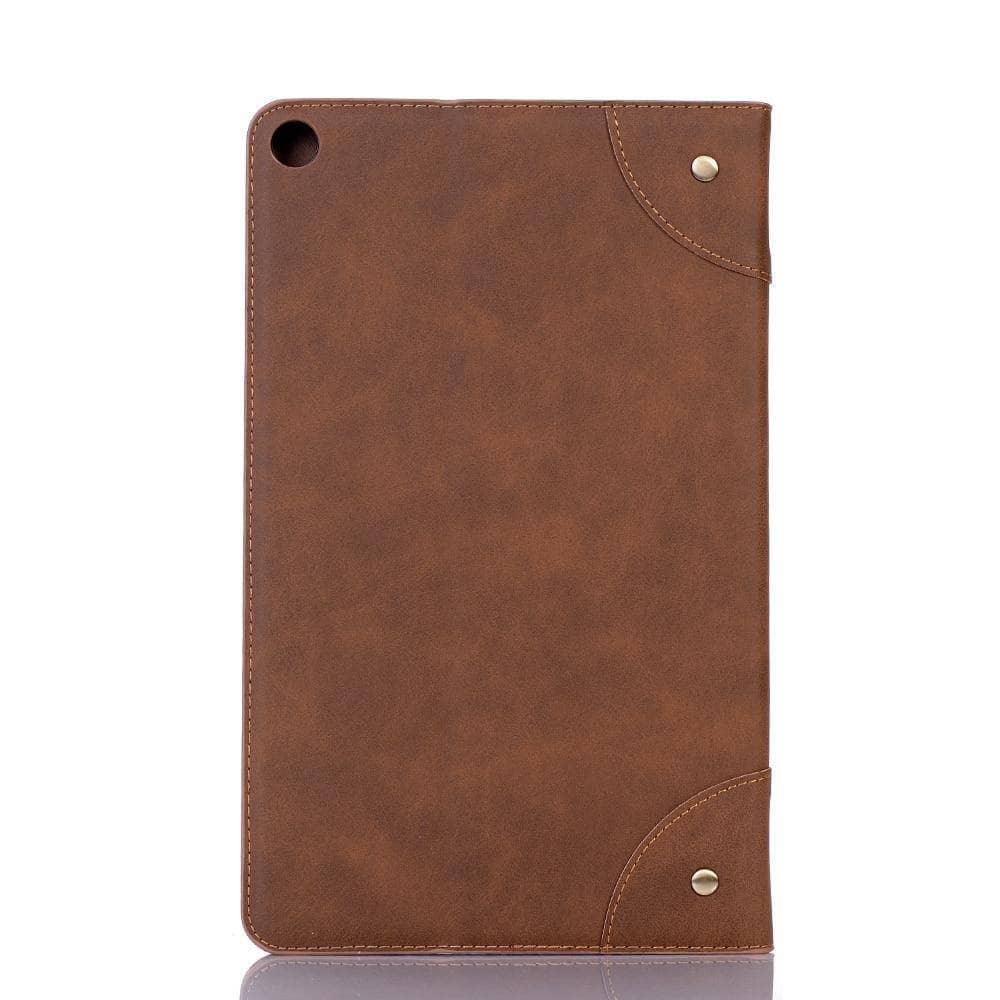 Retro Leather Flip Book Case Galaxy Tab A 10.1 2019 T510 T515 Stand Card Slot - CaseBuddy