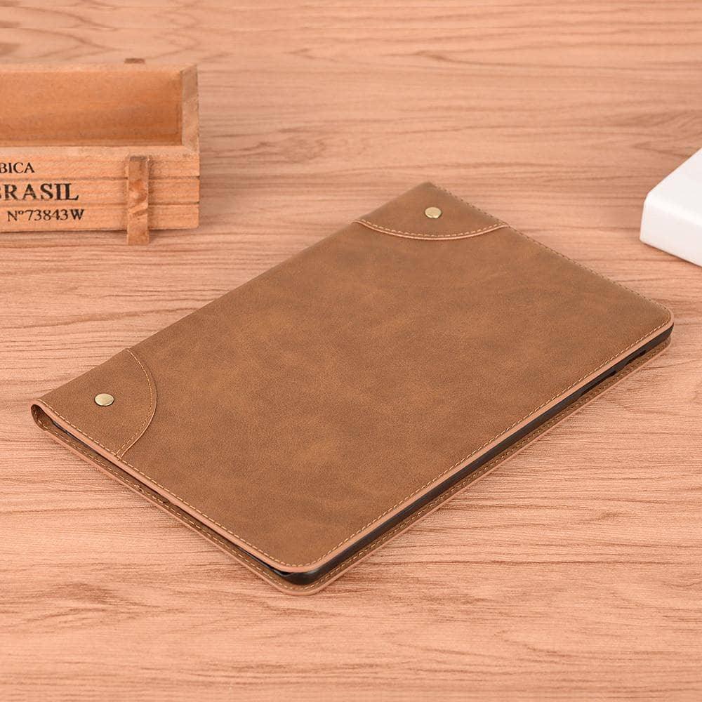 Retro Leather Flip Book Case Galaxy Tab A 10.1 2019 T510 T515 Stand Card Slot - CaseBuddy