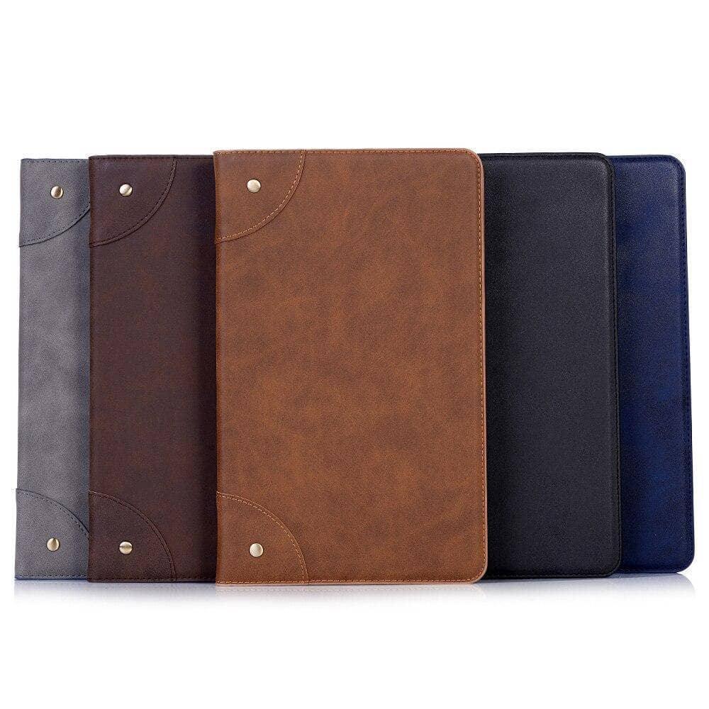 Retro Leather Flip Book Case Galaxy Tab A 10.1 2019 T510 T515 Stand Card Slot - CaseBuddy