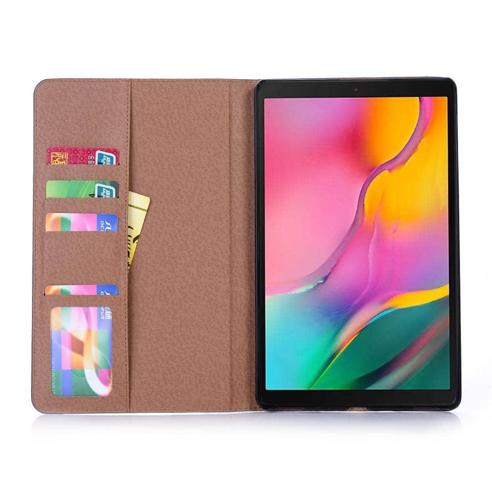 Retro Leather Flip Book Case Galaxy Tab A 10.1 2019 T510 T515 Stand Card Slot - CaseBuddy