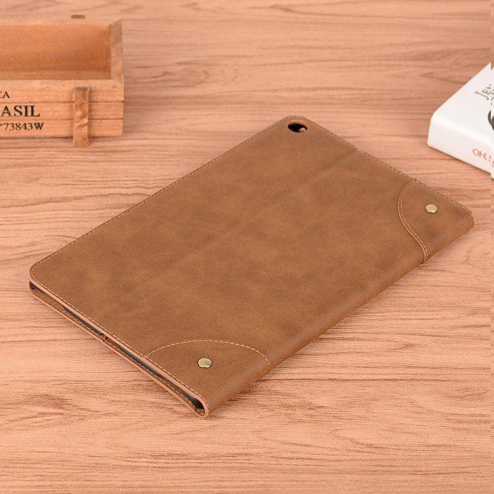 Retro Leather Flip Book Case Galaxy Tab A 10.1 2019 T510 T515 Stand Card Slot - CaseBuddy