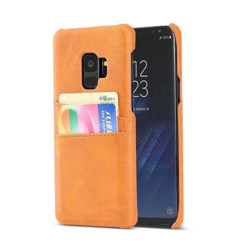 Samsung Galaxy S9 Plus Note 9 A6 A8 A7 A9 Fashion Card Slots Holder Back Cover PU Leather PC Cases - CaseBuddy