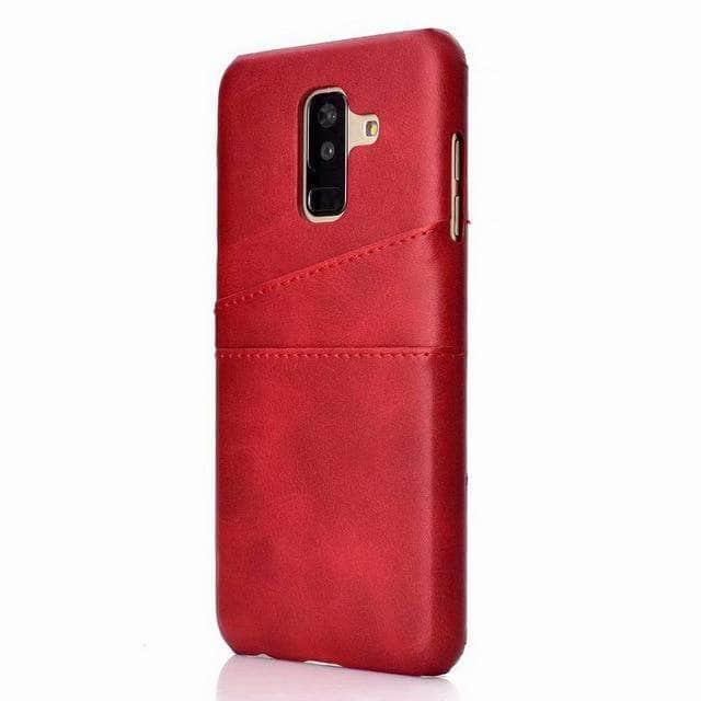 Samsung Galaxy S9 Plus Note 9 A6 A8 A7 A9 Fashion Card Slots Holder Back Cover PU Leather PC Cases - CaseBuddy