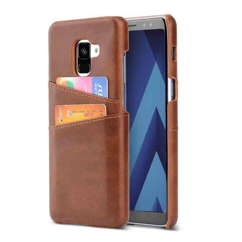 Samsung Galaxy S9 Plus Note 9 A6 A8 A7 A9 Fashion Card Slots Holder Back Cover PU Leather PC Cases - CaseBuddy